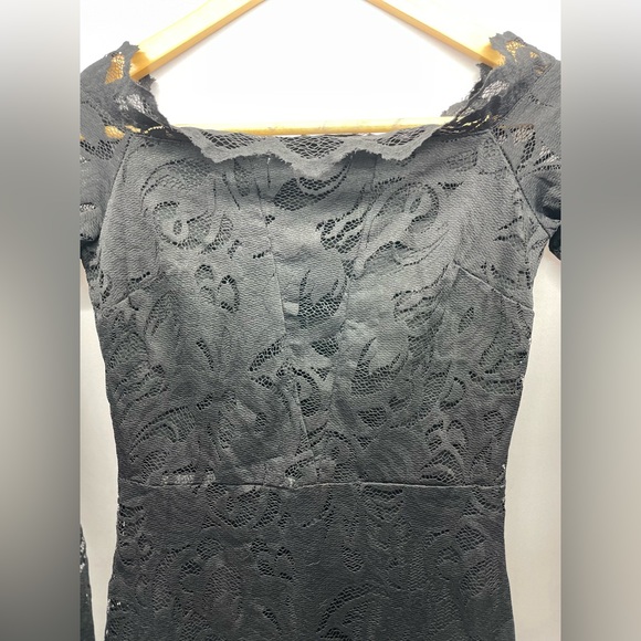 Black Lace H&M Off the Shoulder Dress STUNNING 🔥 Small Size 6 - Picture 3 of 5